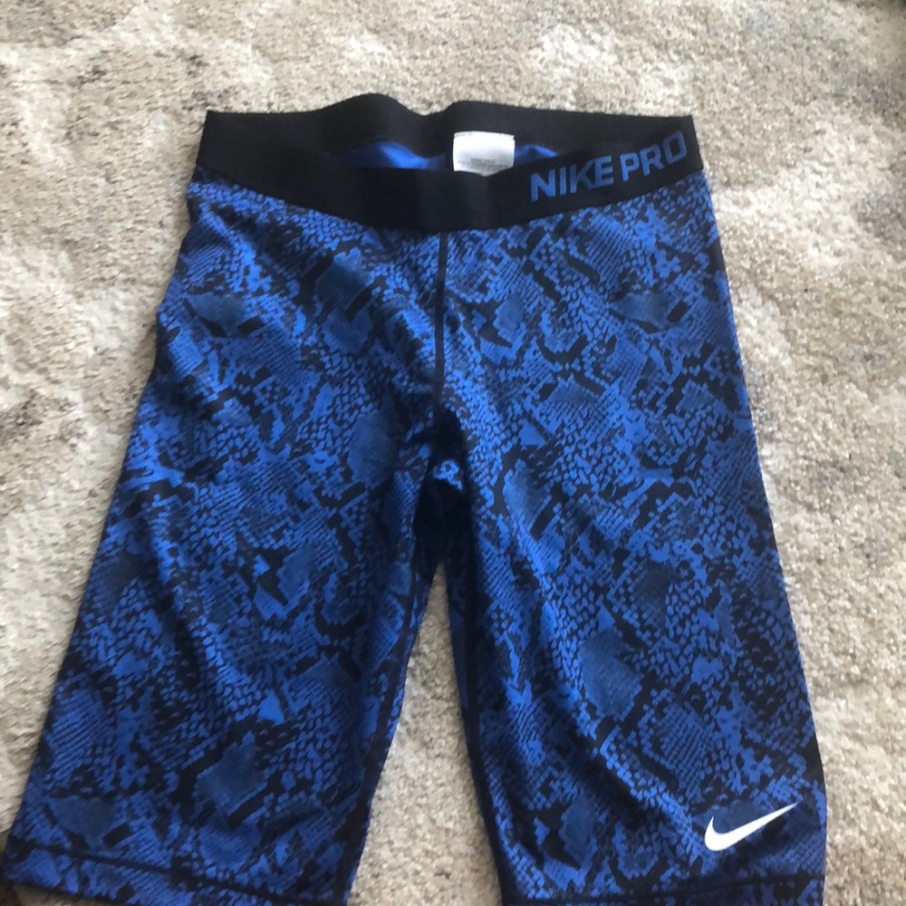 Blue biker shorts